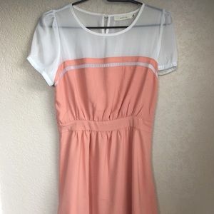 Summer peachy pink dress